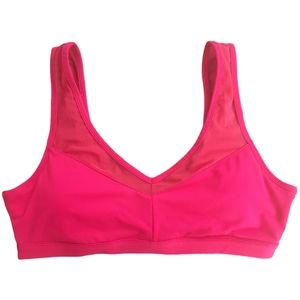 Fabletics sports bra red v neck mesh